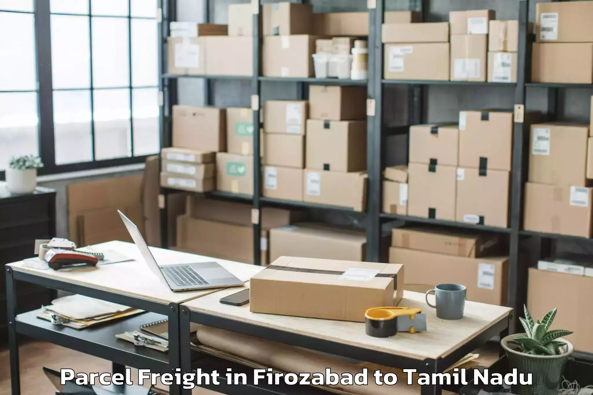 Top Firozabad to Kayalpattinam Parcel Freight Available